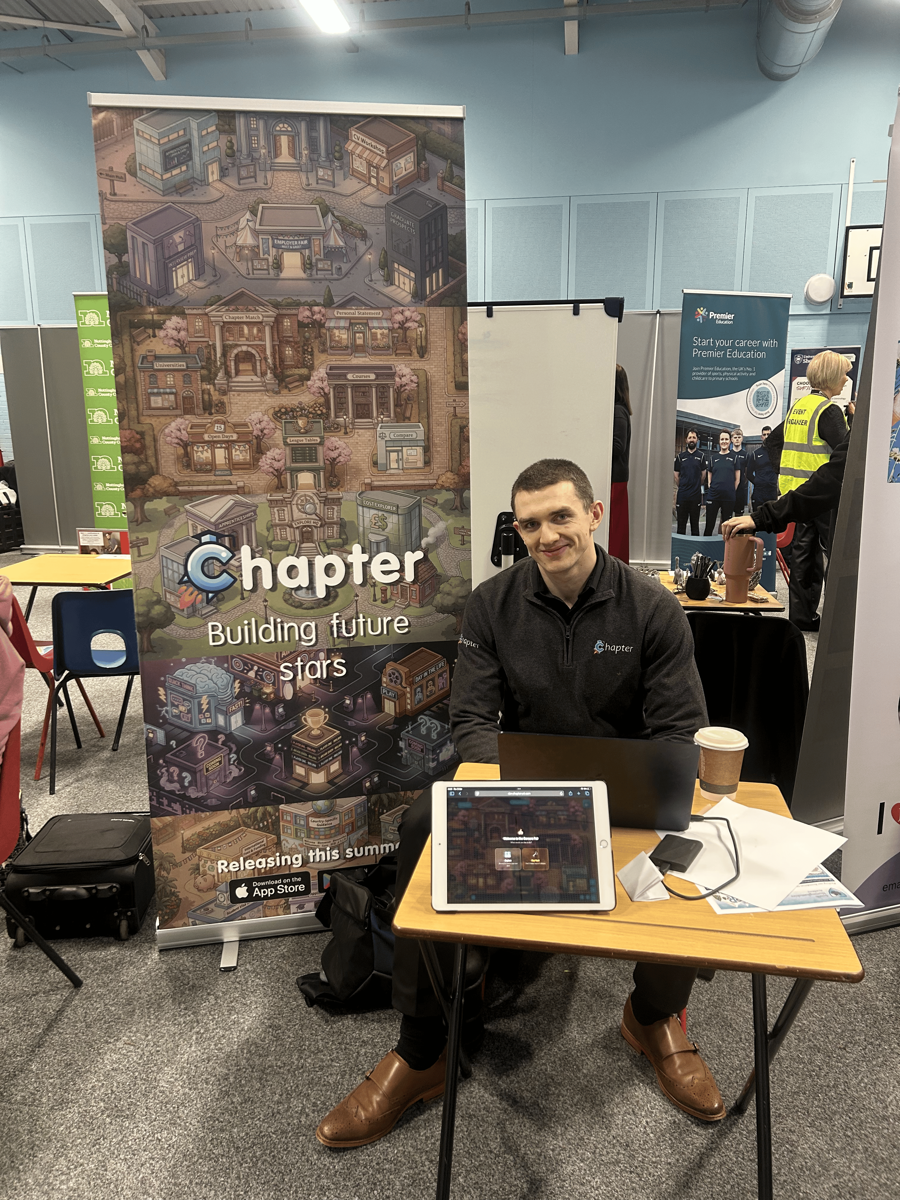 Luke Samson working on Chapter